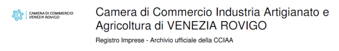 Intestazione Camera di Commercio Venezia