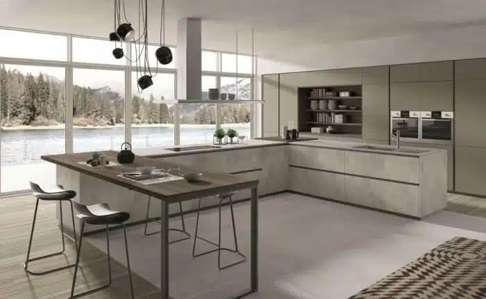 cucina moderna con gola serie Lab