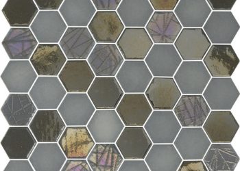 mosaico esagonale grigio