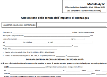 modulo a12 gas venezia treviso
