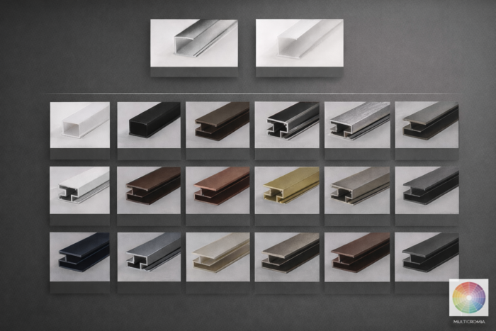 finiture profili box doccia colorati e cromati