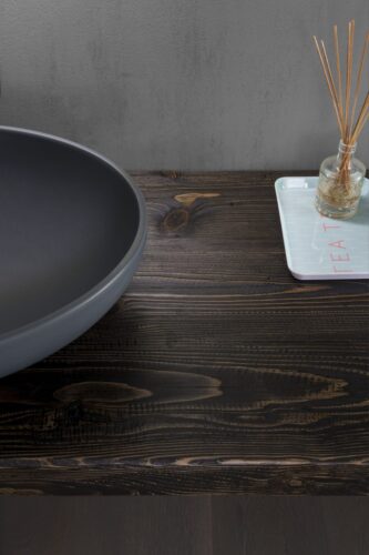 top bagno in legno massello