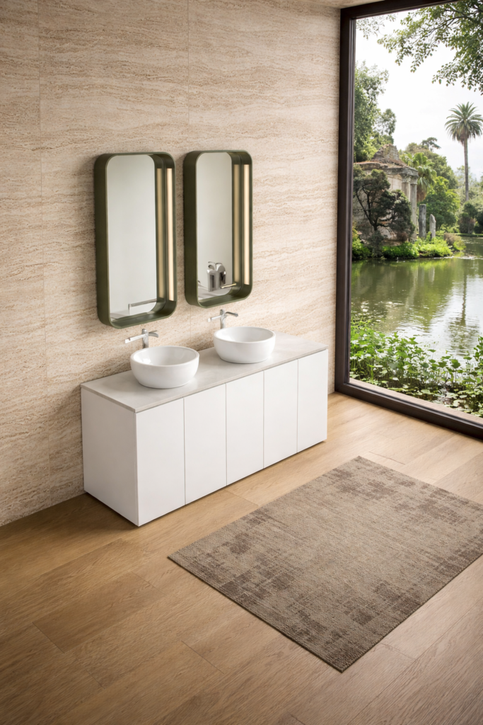 arredamento mobili bagno doppio lavandino