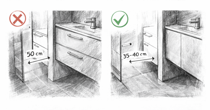 errore comune mobili bagno profondità sbagliata