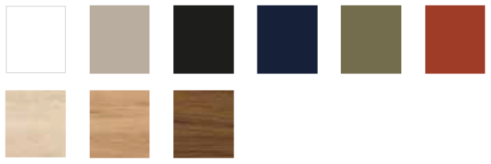 colori e finiture serie AT