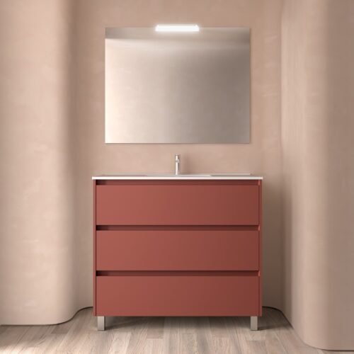 mobili x bagno economico rosso