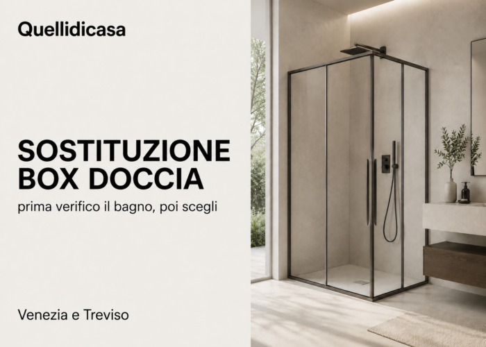 sostituzione box doccia con verifica tecnica prima del montaggio