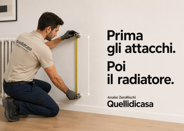 verifica attacchi radiatori in alluminio prima del montaggio