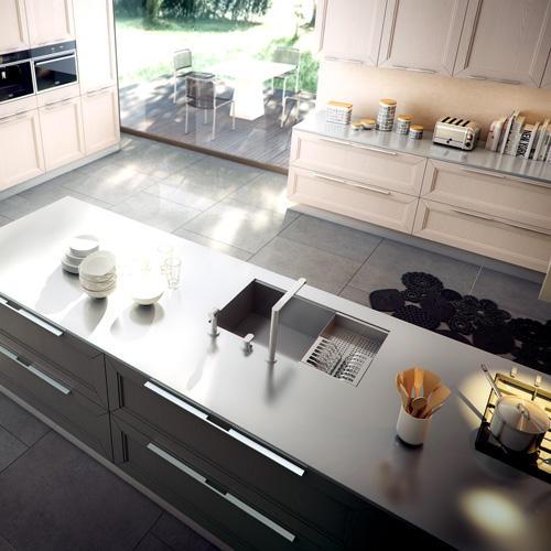 top cucina acciaio inox